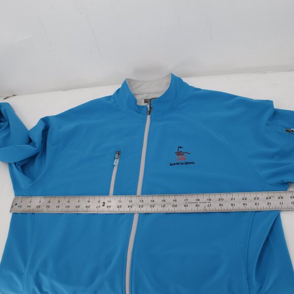 Peter millar jacket men XL wind repellent full zip blue stretch golf performance - Picture 15 of 16